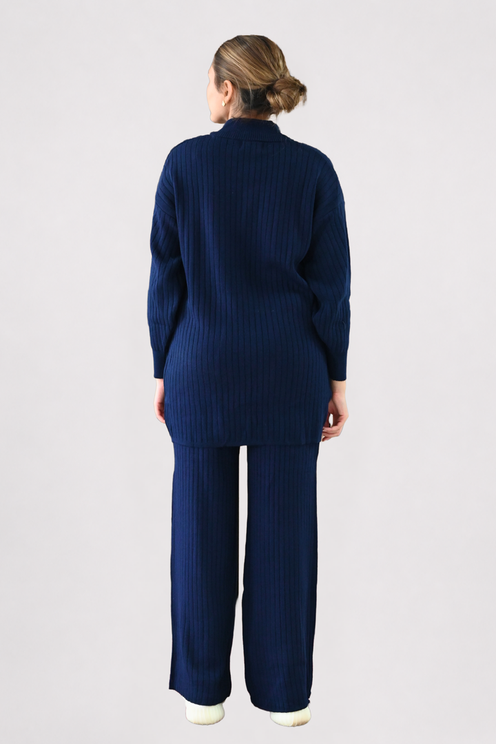Navy Ribbed Knit Co-ord