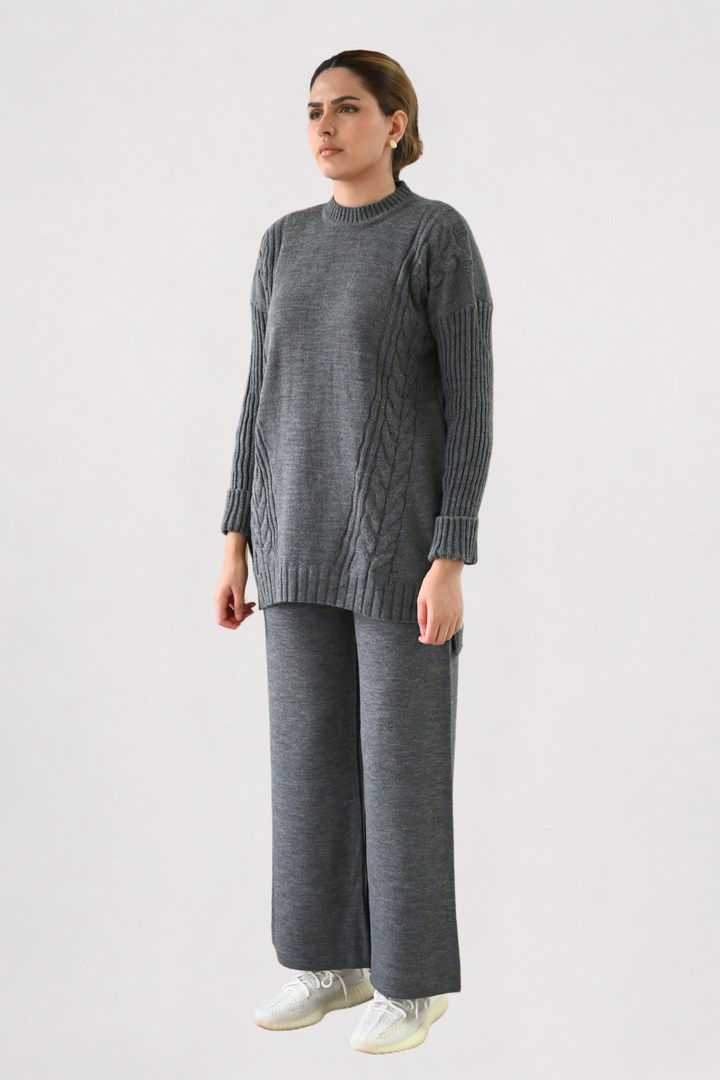 Grey Cable Knit Co-ord