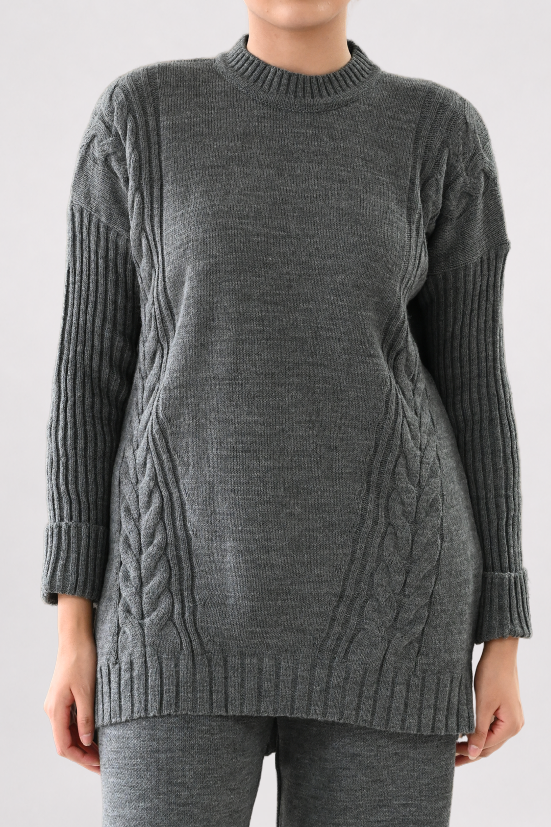 Grey Cable Knit Co-ord