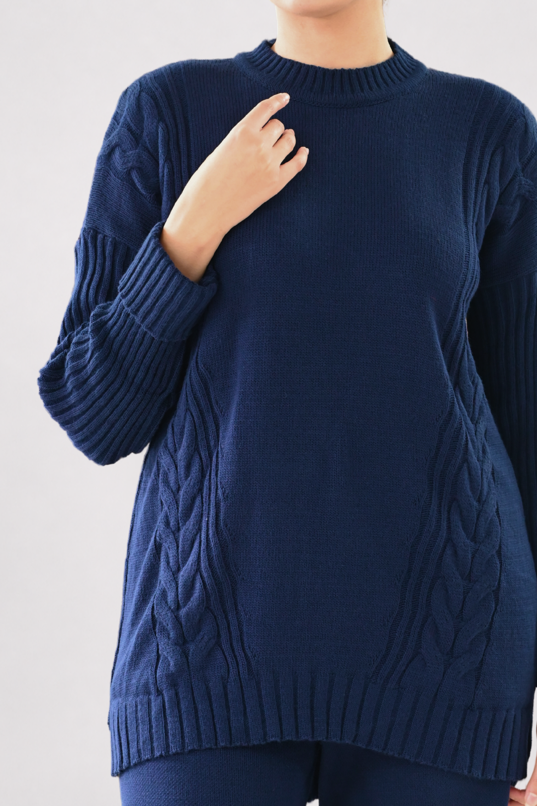 Navy Cable Knit Co-ord