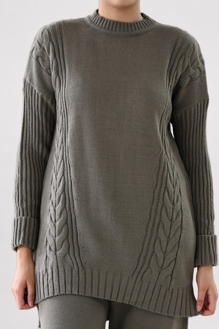 Mocha Cable Knit Co-ord