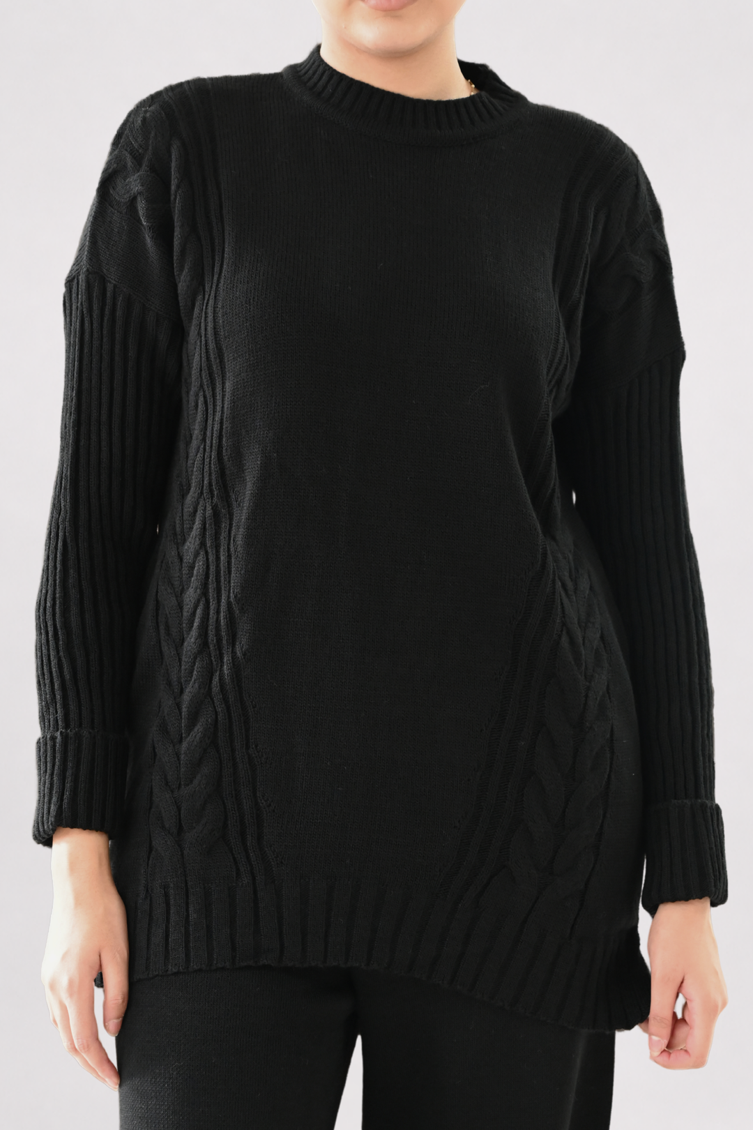 Black Cable Knit Co-ord
