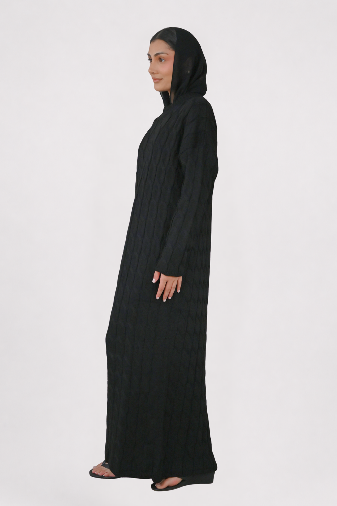 Black Cable Knit Dress