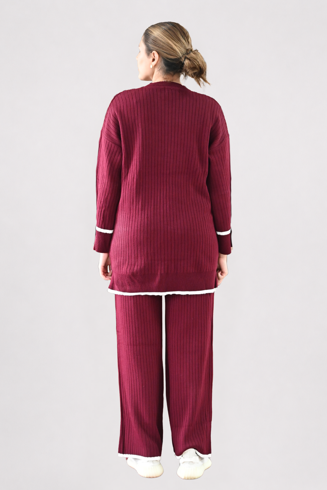 Wine Ribbed Knit Co-ord