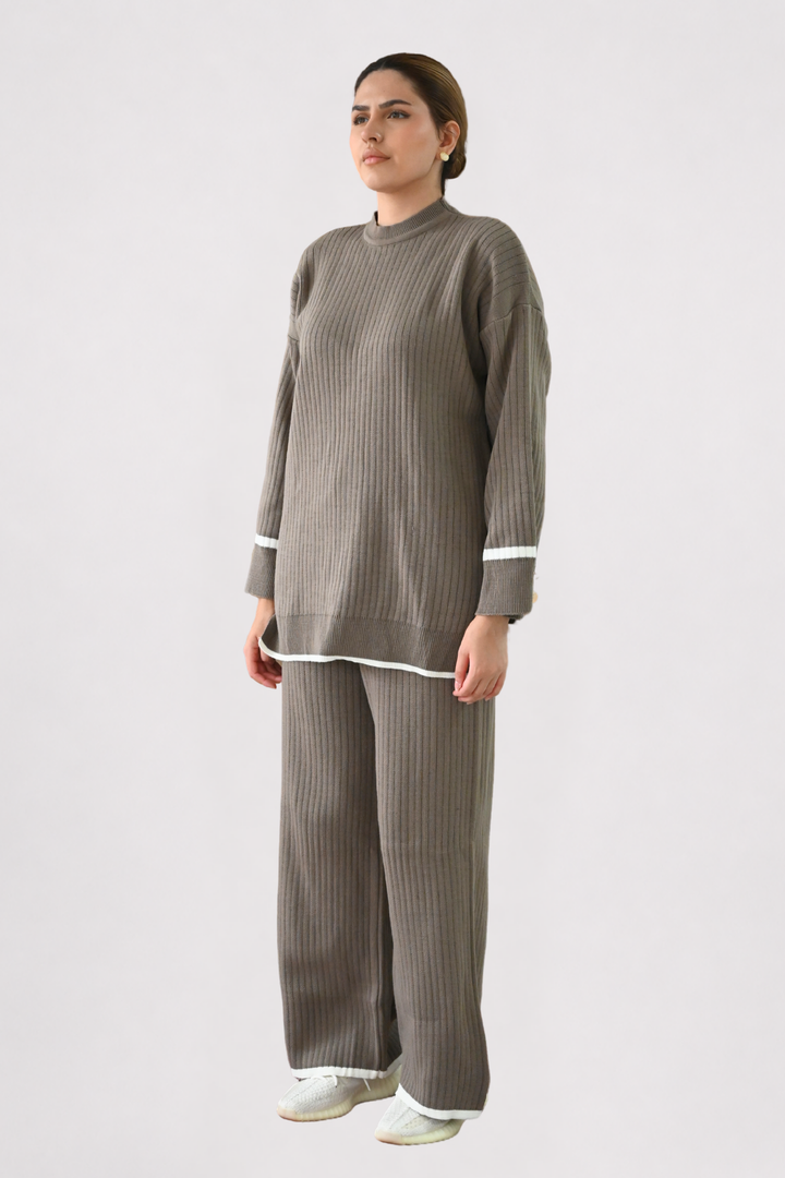 Mocha Ribbed Knit Co-ord