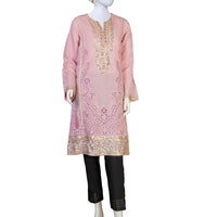 Paper Cotton Pink Kurti - J. Junaid Jamshed