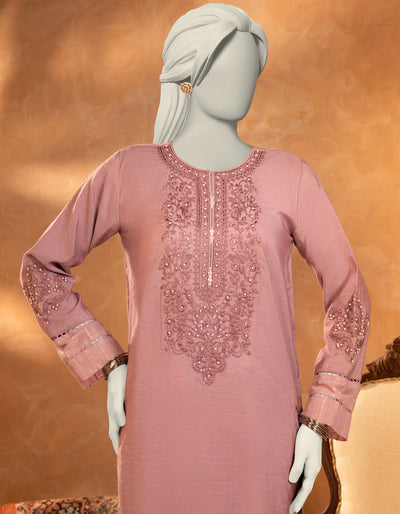 Paper Cotton Lilac Kurti - J. Junaid Jamshed