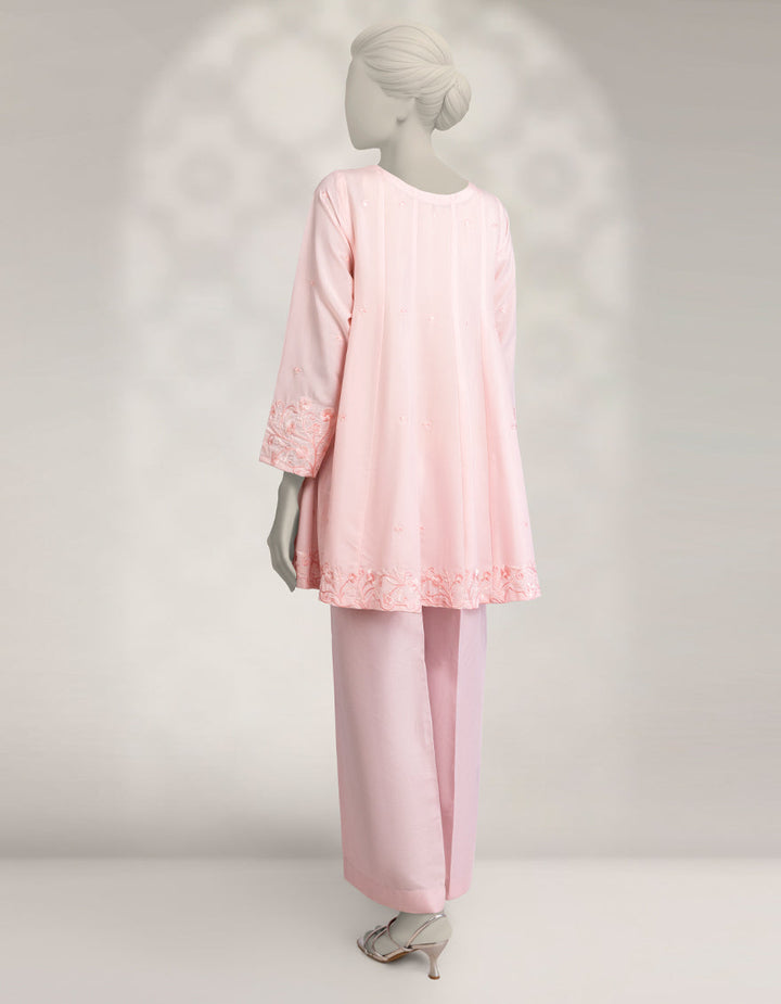 Silk Pink Kurti - J. Junaid Jamshed