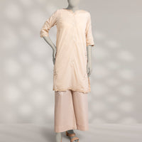 Silk Beige Kurti - J. Junaid Jamshed