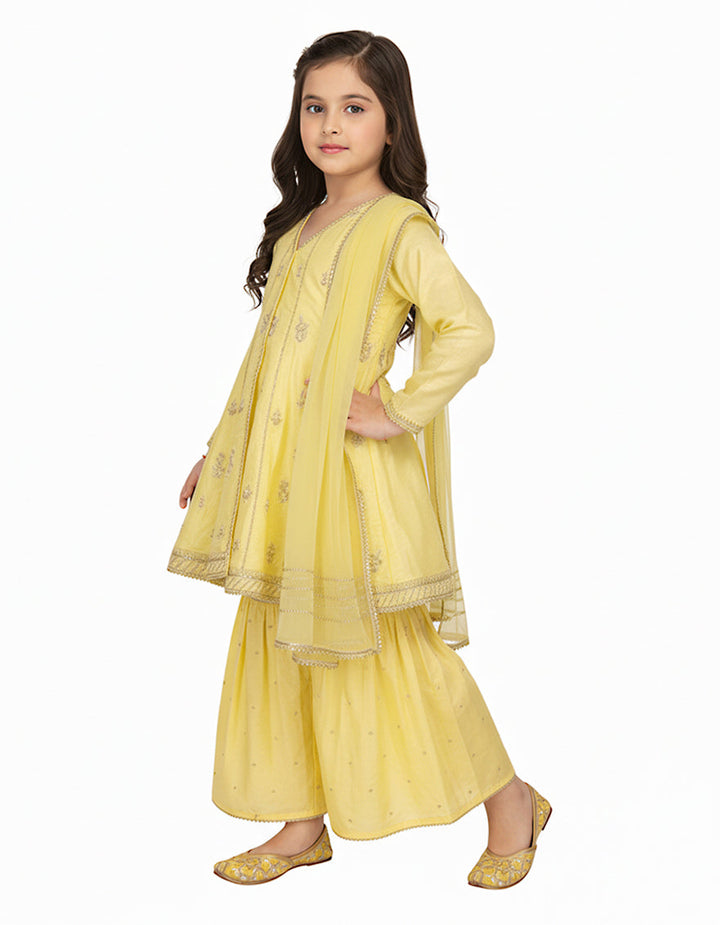 Raw Silk Cream Stitched Suit - J. Junaid Jamshed