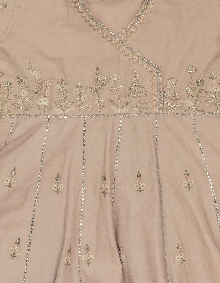 Raw Silk Lilac Stitched Suit - J. Junaid Jamshed