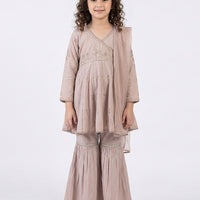 Raw Silk Lilac Stitched Suit - J. Junaid Jamshed
