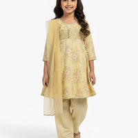 Cotton Silk Lime Stitched Suit - J. Junaid Jamshed
