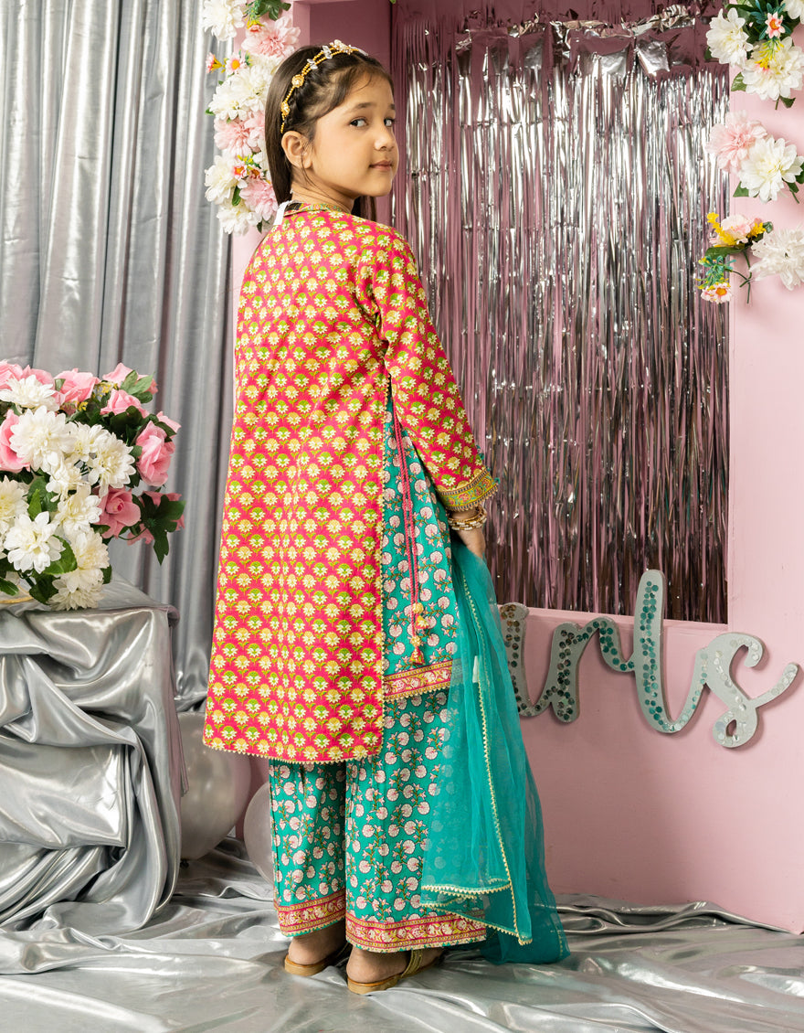 Lawn Pink Stitched Suit - J. Junaid Jamshed