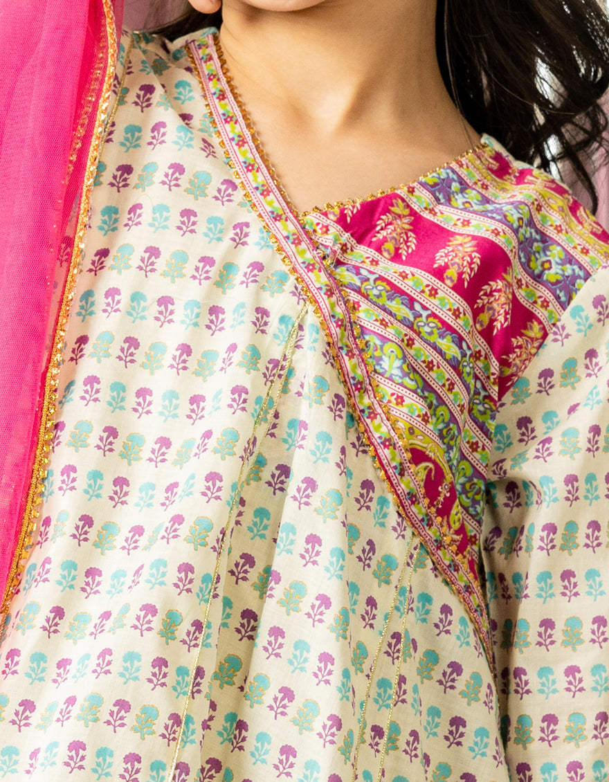 Lawn Multicolor Stitched Suit - J. Junaid Jamshed