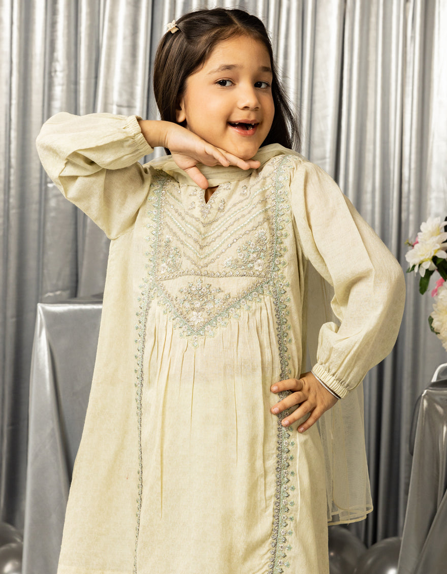 Dobby Green Stitched Suit - J. Junaid Jamshed
