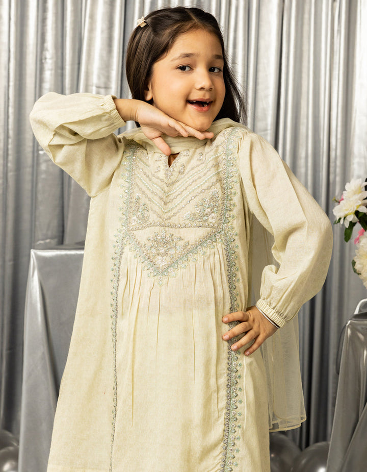 Dobby Green Stitched Suit - J. Junaid Jamshed