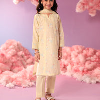Lawn Lime Stitched Suit - J. Junaid Jamshed