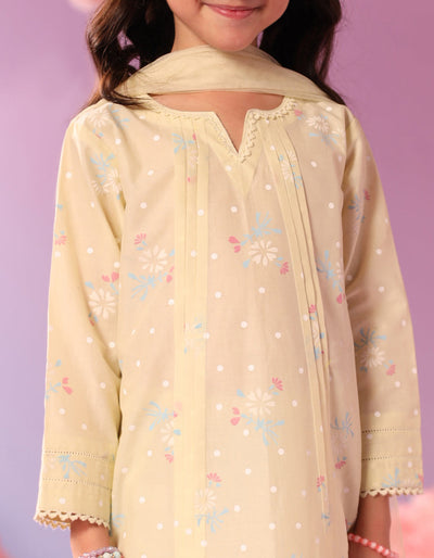 Lawn Lime Stitched Suit - J. Junaid Jamshed