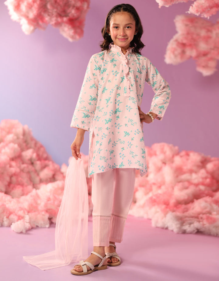 Lawn Pink Stitched Suit - J. Junaid Jamshed