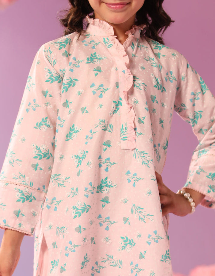 Lawn Pink Stitched Suit - J. Junaid Jamshed