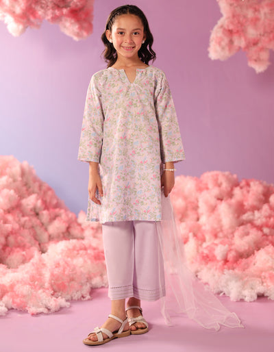 Lawn Lilac Stitched Suit - J. Junaid Jamshed
