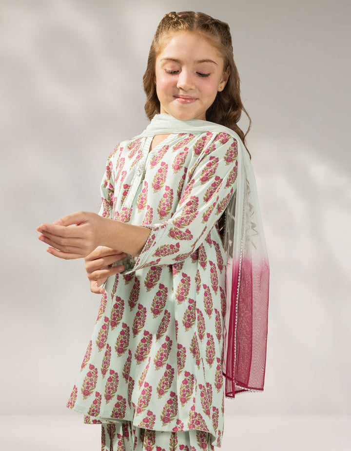 Linen Green Stitched Suit - J. Junaid Jamshed