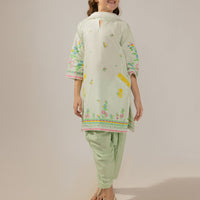 Cambric Green Stitched Suit - J. Junaid Jamshed