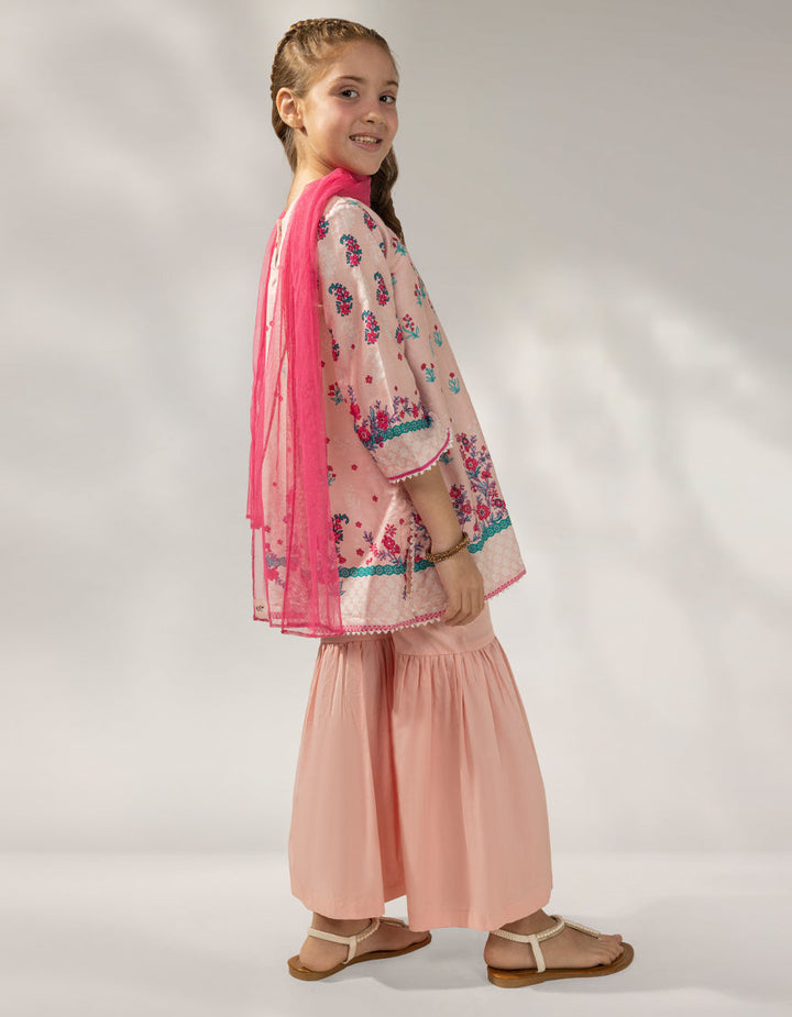 Cambric Pink Stitched Suit - J. Junaid Jamshed