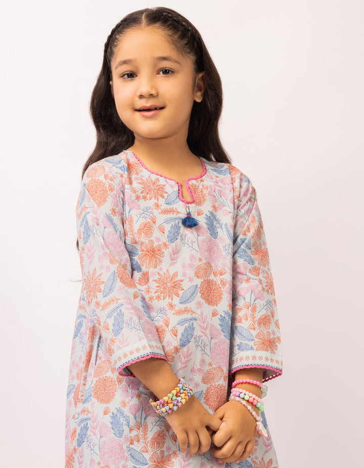 Lawn Blue Stitched Suit - J. Junaid Jamshed