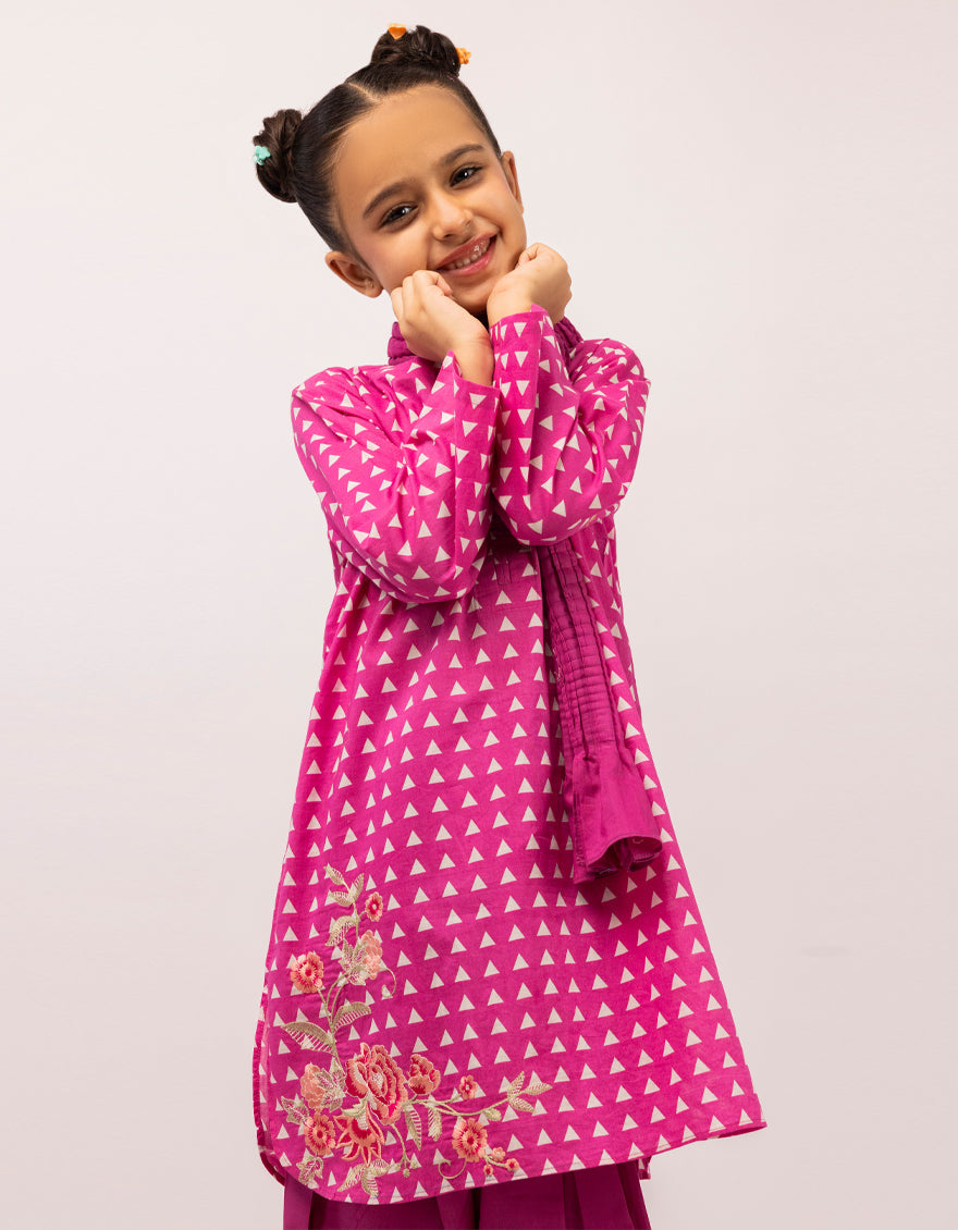 Lawn Pink Stitched Suit - J. Junaid Jamshed