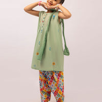 Lawn Green Stitched Suit - J. Junaid Jamshed