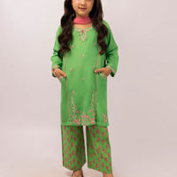 Dobby Green Stitched Suit - J. Junaid Jamshed