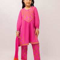 Dobby Pink Stitched Suit - J. Junaid Jamshed