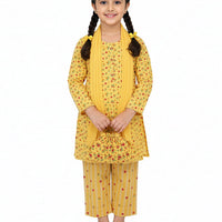Lawn Yellow Stitched Suit - J. Junaid Jamshed