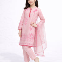 Lawn Pink Stitched Suit - J. Junaid Jamshed