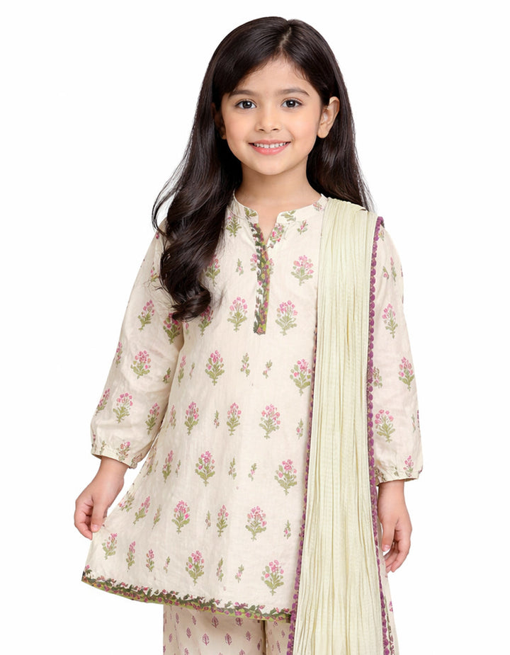 Lawn Multicolor Stitched Suit - J. Junaid Jamshed