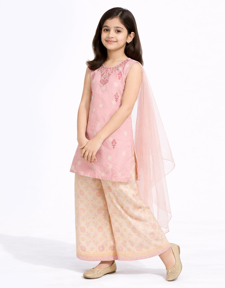 Lawn Pink Stitched Suit - J. Junaid Jamshed