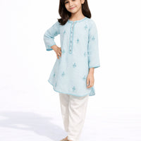 Lawn Blue Kurti - J. Junaid Jamshed