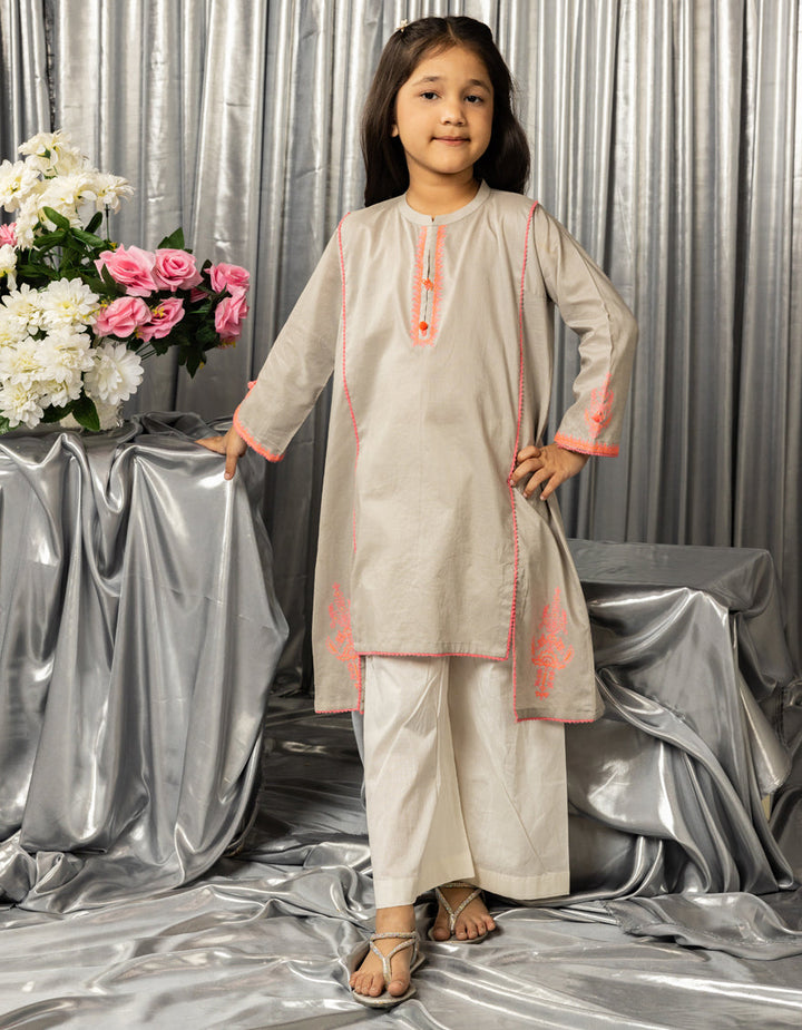 Lawn Grey Stitched Suit - J. Junaid Jamshed