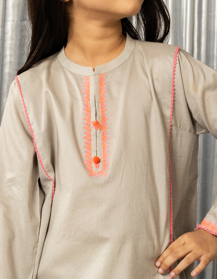 Lawn Grey Stitched Suit - J. Junaid Jamshed