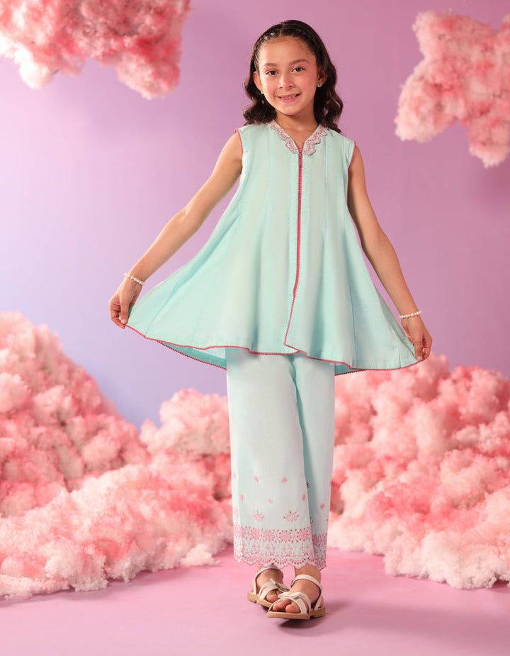 Dobby Aqua Stitched Suit - J. Junaid Jamshed