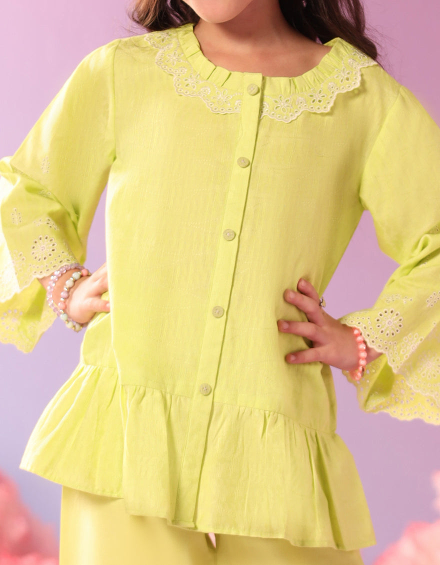 Dobby Green Stitched Suit - J. Junaid Jamshed