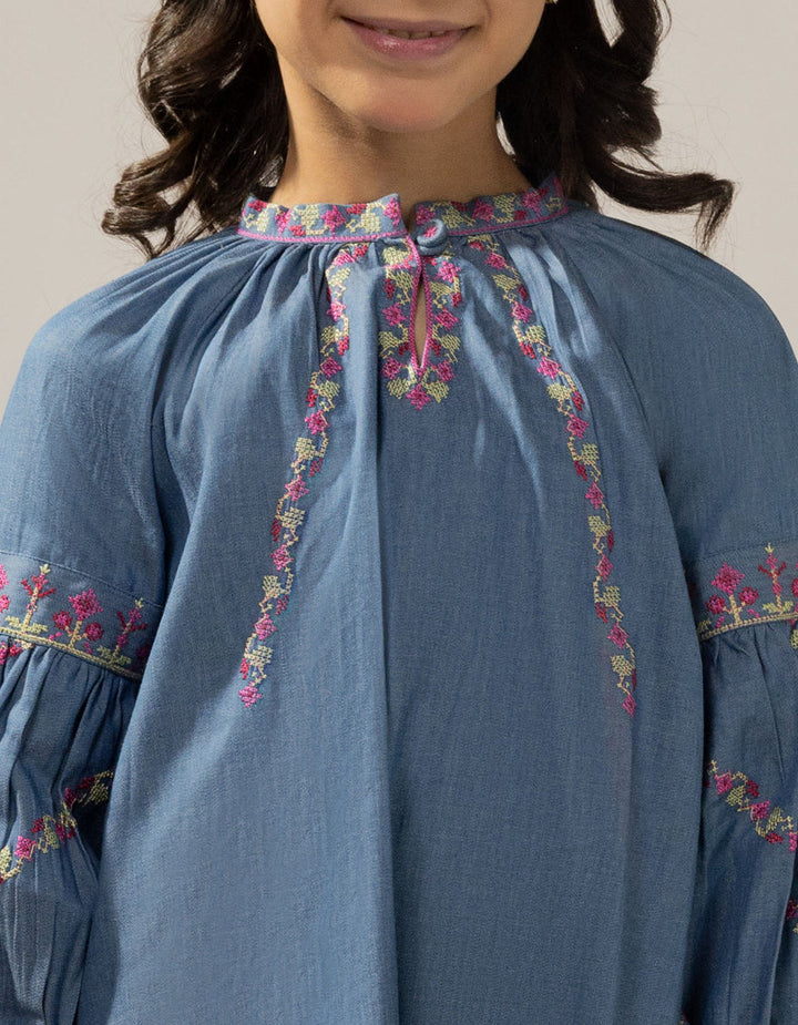Denim Blue Stitched Suit - J. Junaid Jamshed