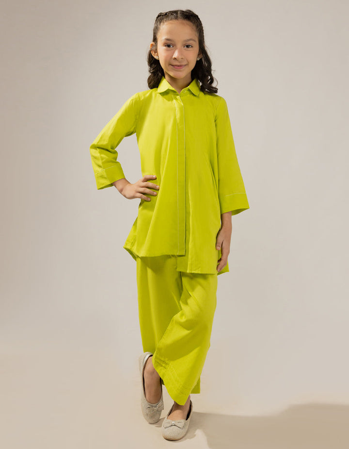 Cambric Green Stitched Suit - J. Junaid Jamshed
