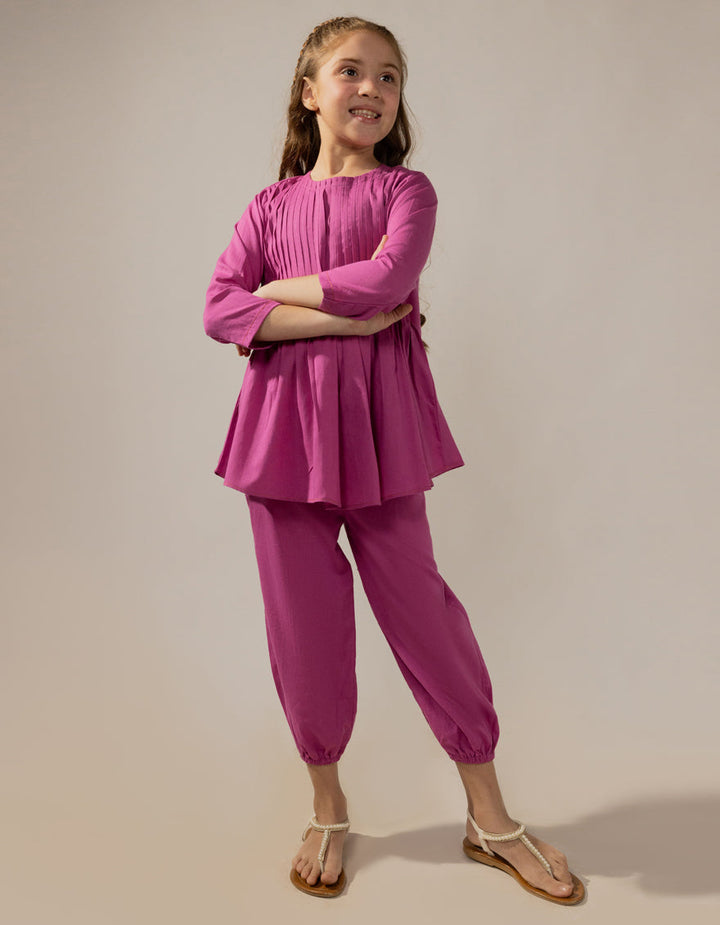 Cambric Purple Stitched Suit - J. Junaid Jamshed