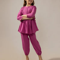 Cambric Purple Stitched Suit - J. Junaid Jamshed