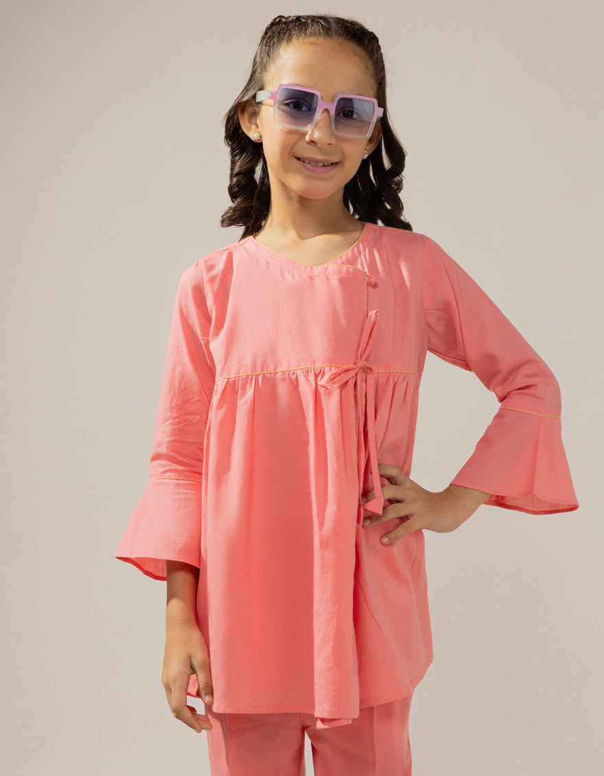 Cambric Baby Pink Stitched Suit - J. Junaid Jamshed
