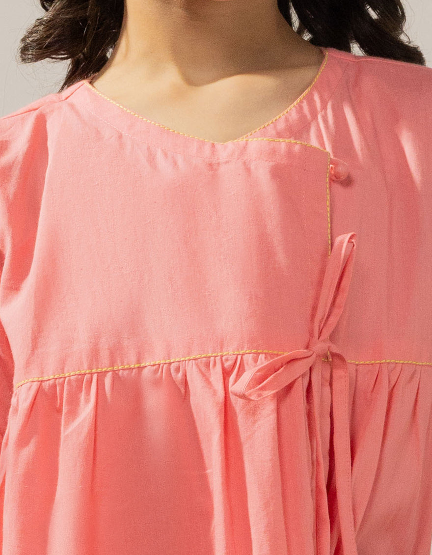 Cambric Baby Pink Stitched Suit - J. Junaid Jamshed