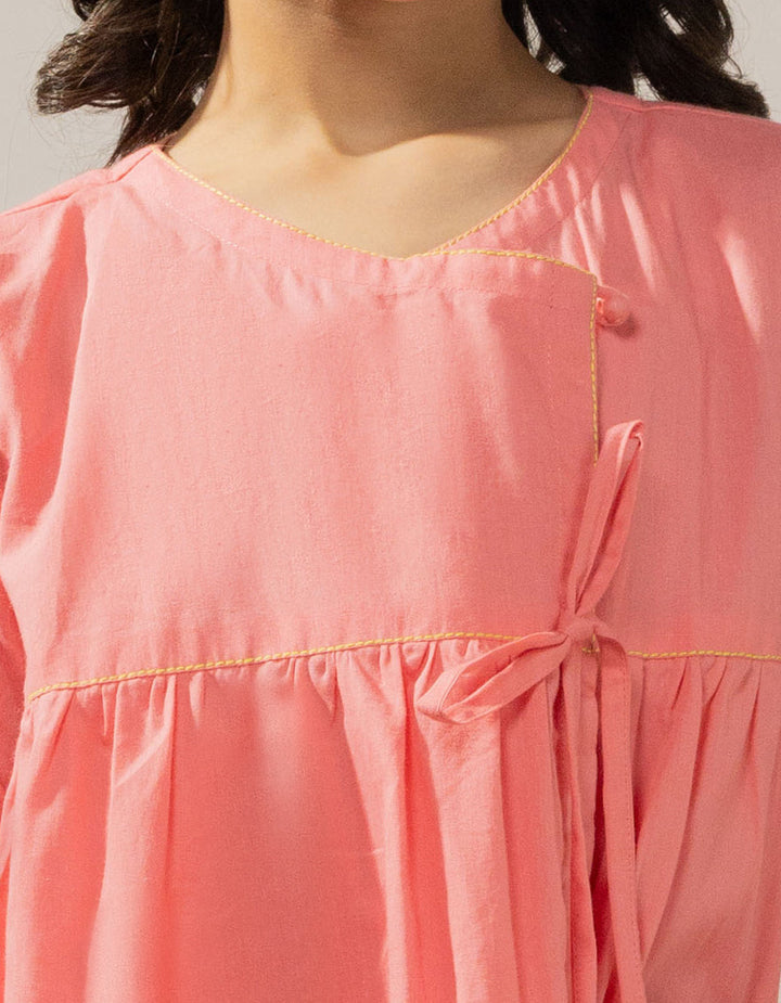 Cambric Baby Pink Stitched Suit - J. Junaid Jamshed